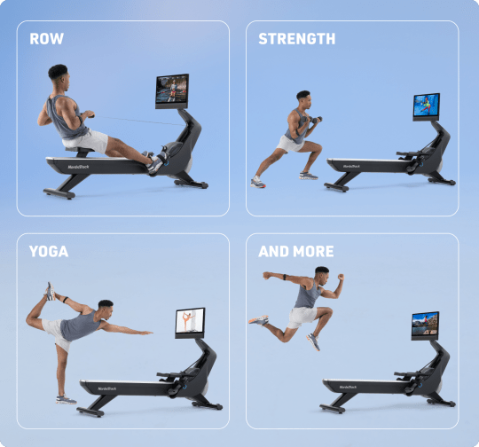 turn the screen for strength, yoga, and more