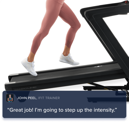 woman running on a treadmill