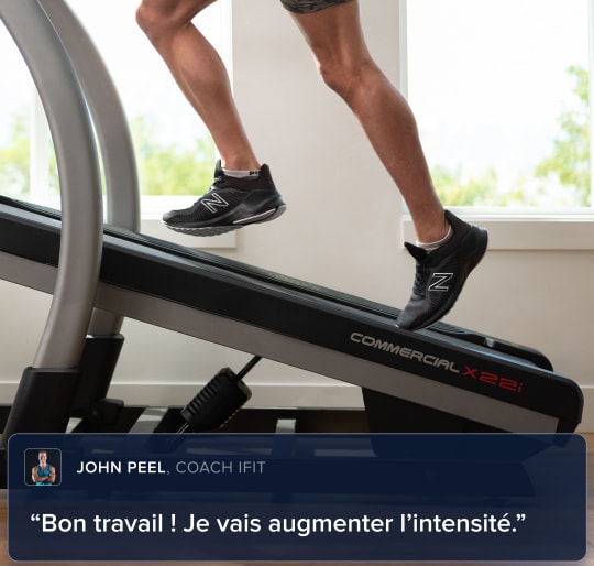 Les coachs iFIT contrôlent l'inclinaison et la vitesse.