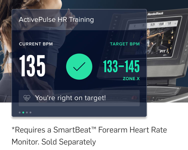 heart rate information being shown on the commercial 1750 display