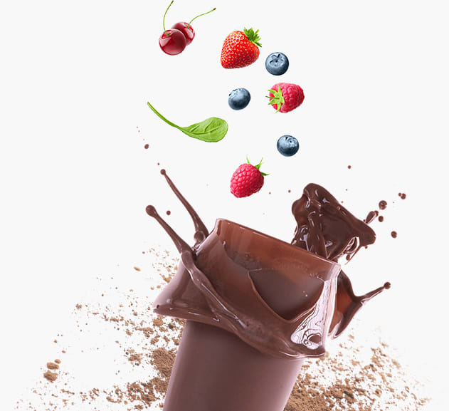 Chocolate shake splashing