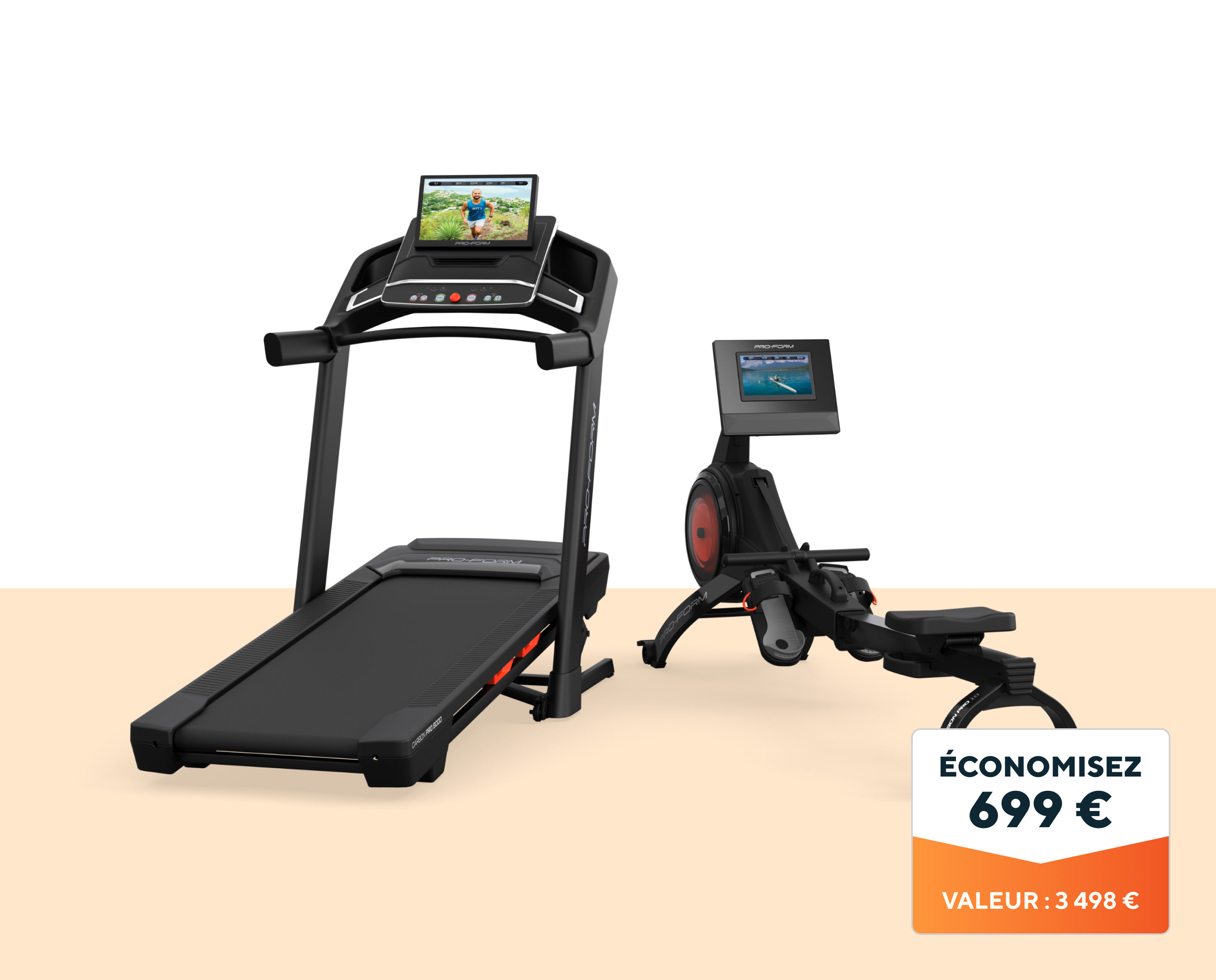 ProForm Tapis de course Pack Tapis de course Carbon Pro 9000 + Rameur Carbon Pro10 gallery image 6