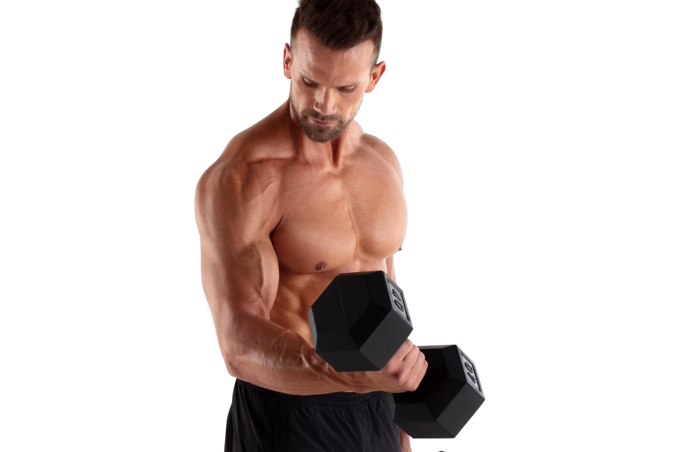 40 lb. Rubber Hex Dumbbell
