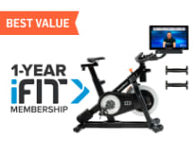 studio shot of S22i Cycle + 1-Year iFIT (Save $72) in a bright room