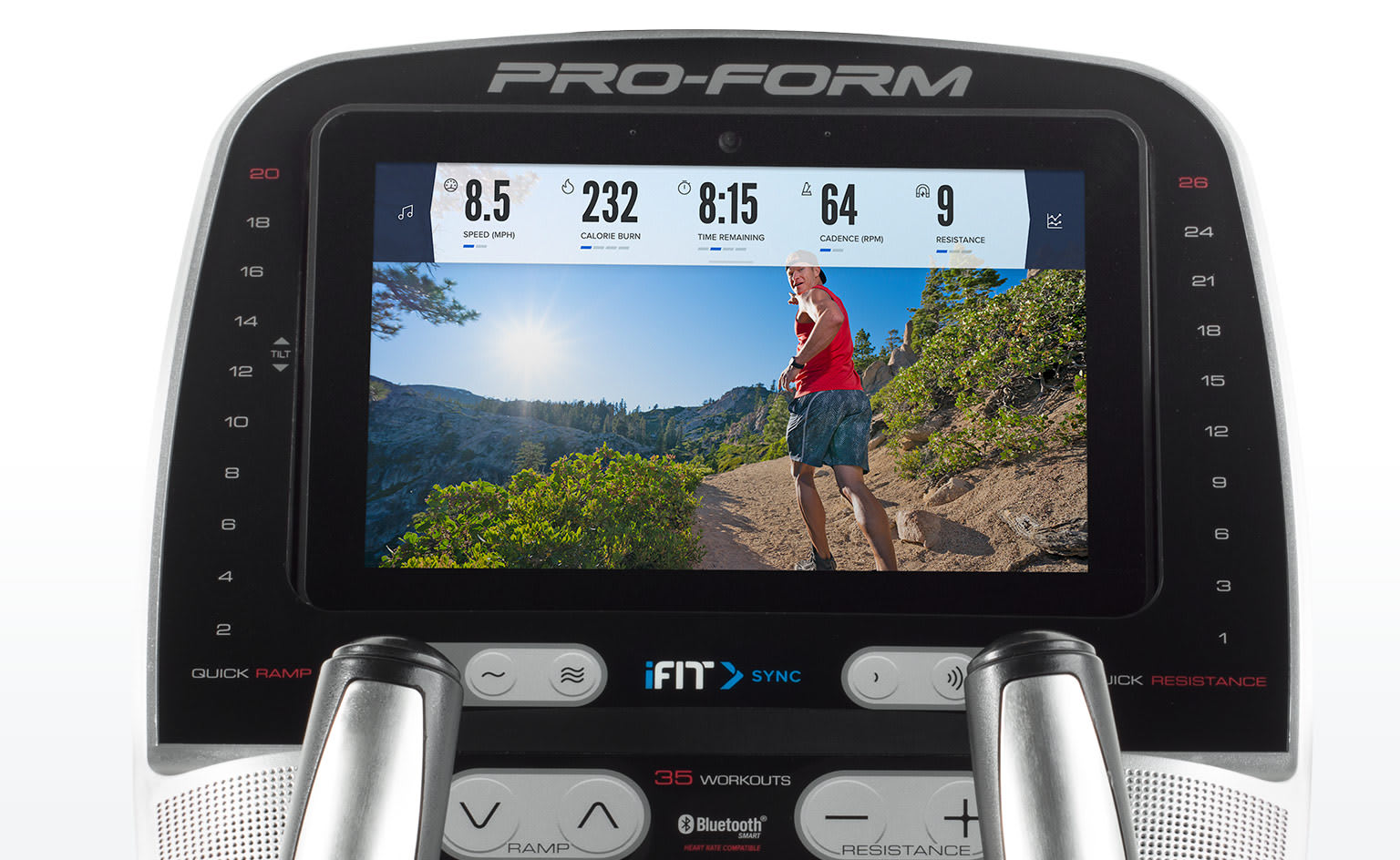 console for the smart pro 16.9 elliptical