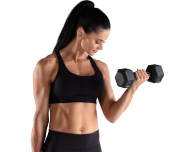10 lb. Rubber Hex Dumbbell