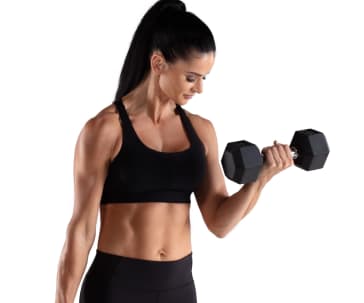 15 lb. Rubber Hex Dumbbell