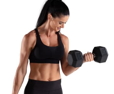 30 lb. Rubber Hex Dumbbell