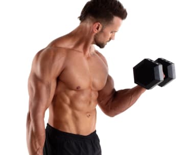 40 lb. Rubber Hex Dumbbell