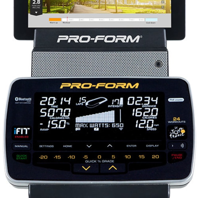 Proform Tour De France CBC Exercise Spin Bike with Tablet Holder