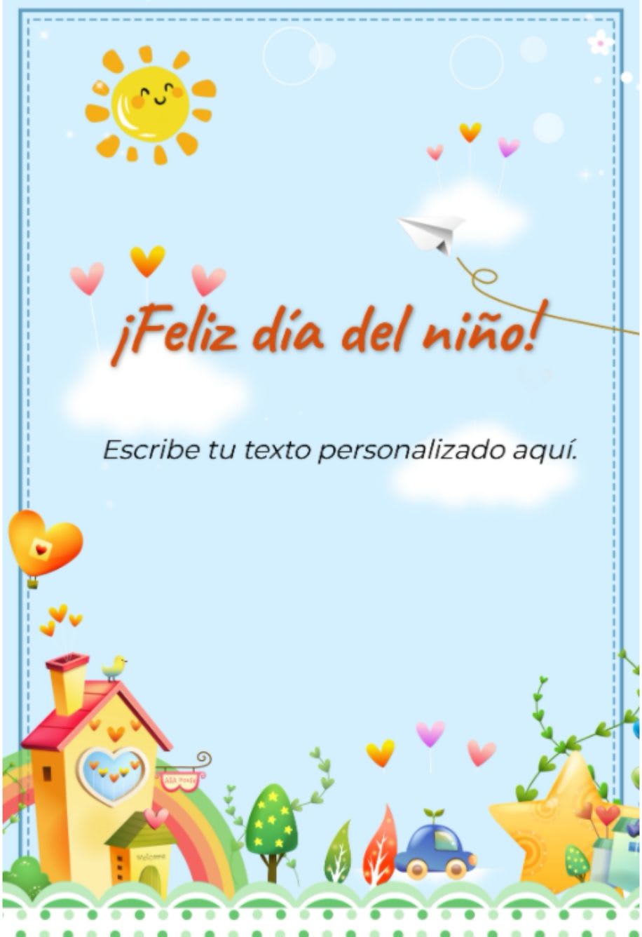 Tarjeta Del Dia Del Nino Invitaciones Digitales