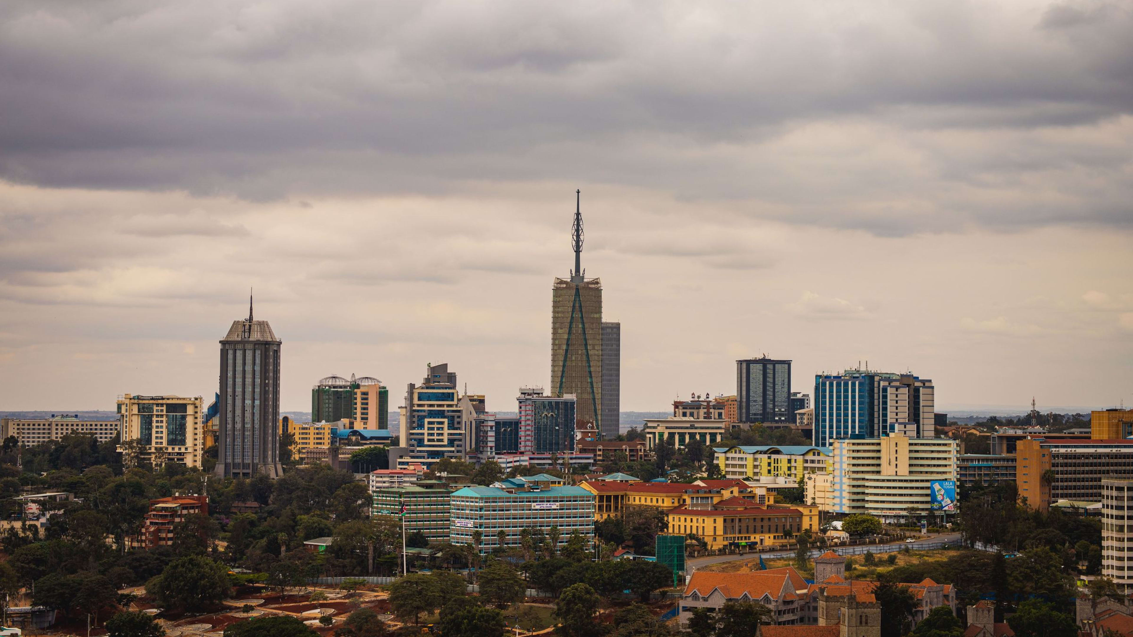 Apartment towers on the Nairobi skyline
