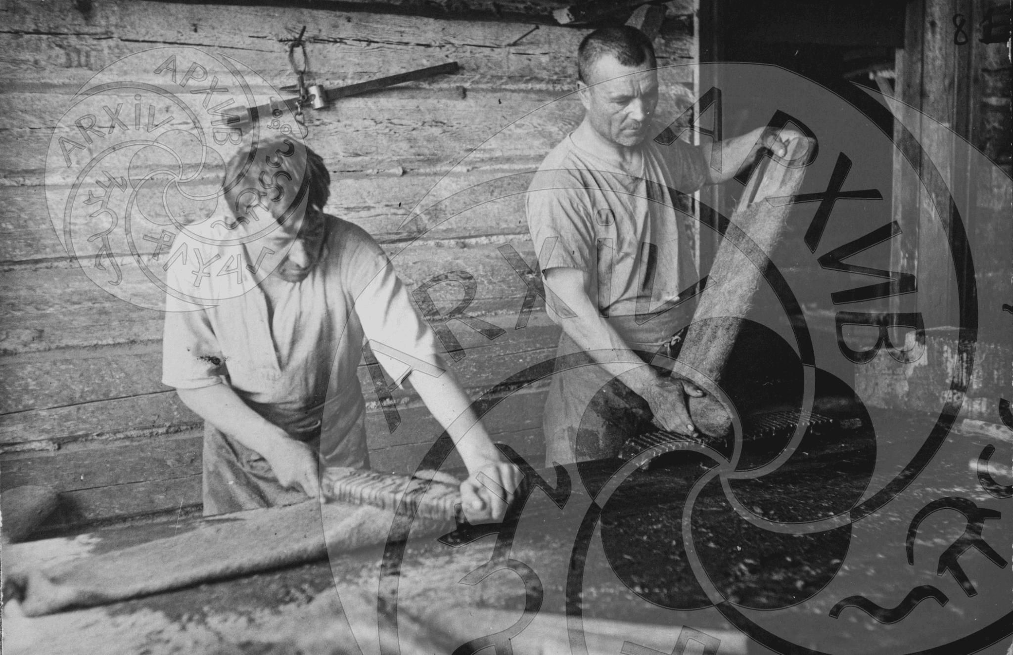 Фот. 22. Пимокатная мастерская в г. Кызыле при кожзаводе. 1930-е гг.