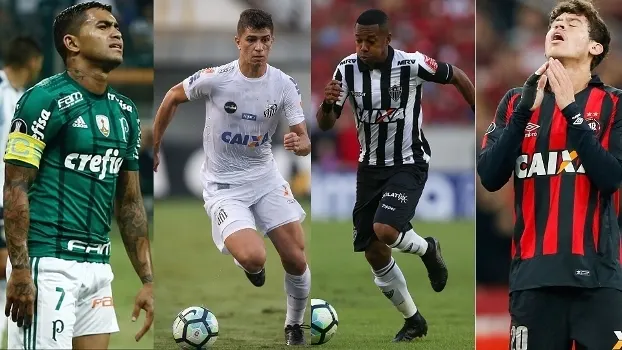 Dois na zona de rebaixamento e outros dois perto dela: times da Libertadores sofrem no Brasileiro