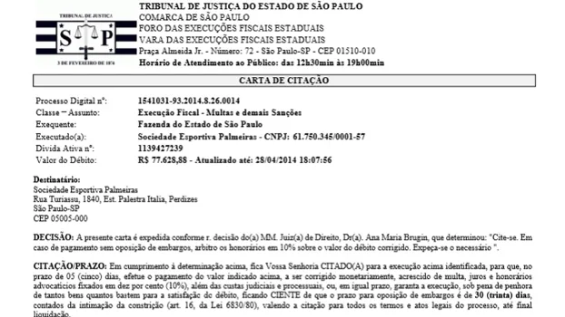 Palmeiras não paga dívida de R$ 77 mil com Procon e é acionado pela Fazenda