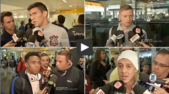 No Brasil, jogadores do Corinthians mostram otimismo para 'volta' contra o Nacional-URU