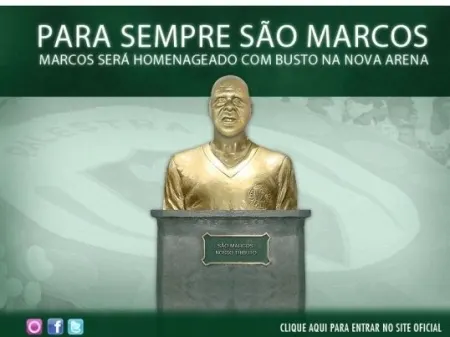 Palmeiras marca inauguração do busto de Marcos para 12 de dezembro