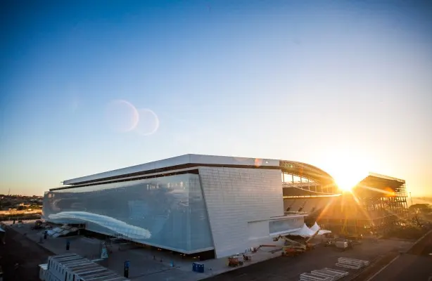 O primeiro jogo da arena Corinthians foi realizado hoje e o segundo também.