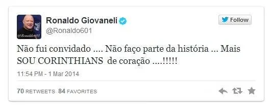 Ex-goleiro do Corinthians, xará do Fenômeno, critica Gaviões: 