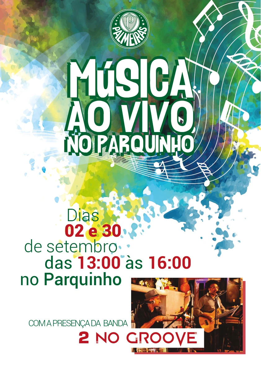 Confira a programação de shows ao vivo no Parquinho do clube em setembro