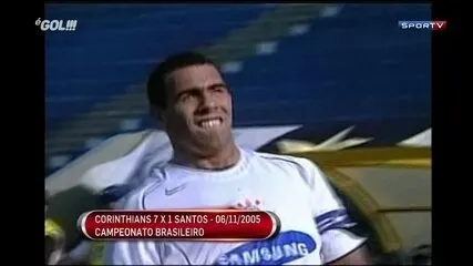 Na Memória: Timão vence Santos por 7 a 1 com Tevez e Nilmar, em 2005