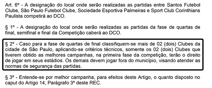 [OFF] Regulamento do Paulistão pode tirar clube grande de casa nas quartas