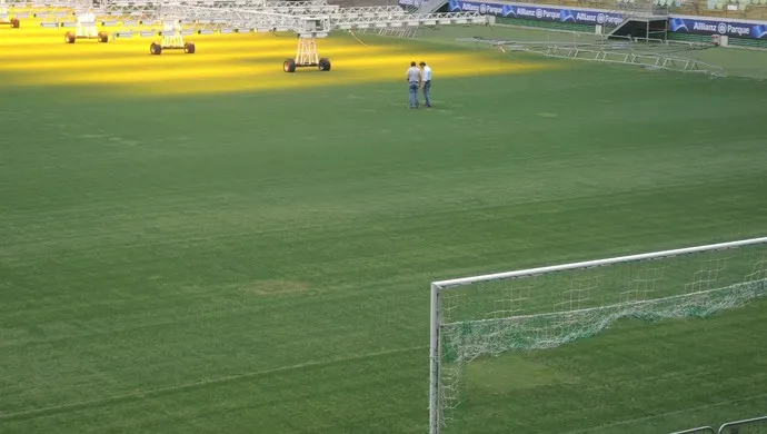 Gramado da arena do Palmeiras foi alvo de críticas de jogadores e do técnico Cuca