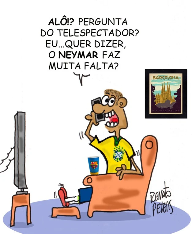 CHARGE Outro jogo sem Neymar...