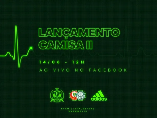 Palmeiras vai lançar nova camisa nesta terça ao vivo no Facebook