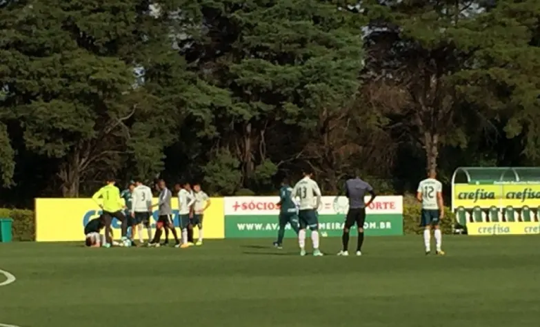 Moisés leva pancada no tornozelo e dá susto em jogo-treino do Palmeiras