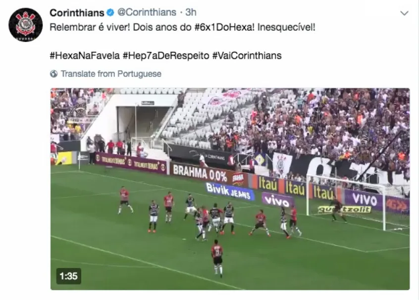 Corinthians 'comemora aniversário' de goleada sobre o São Paulo