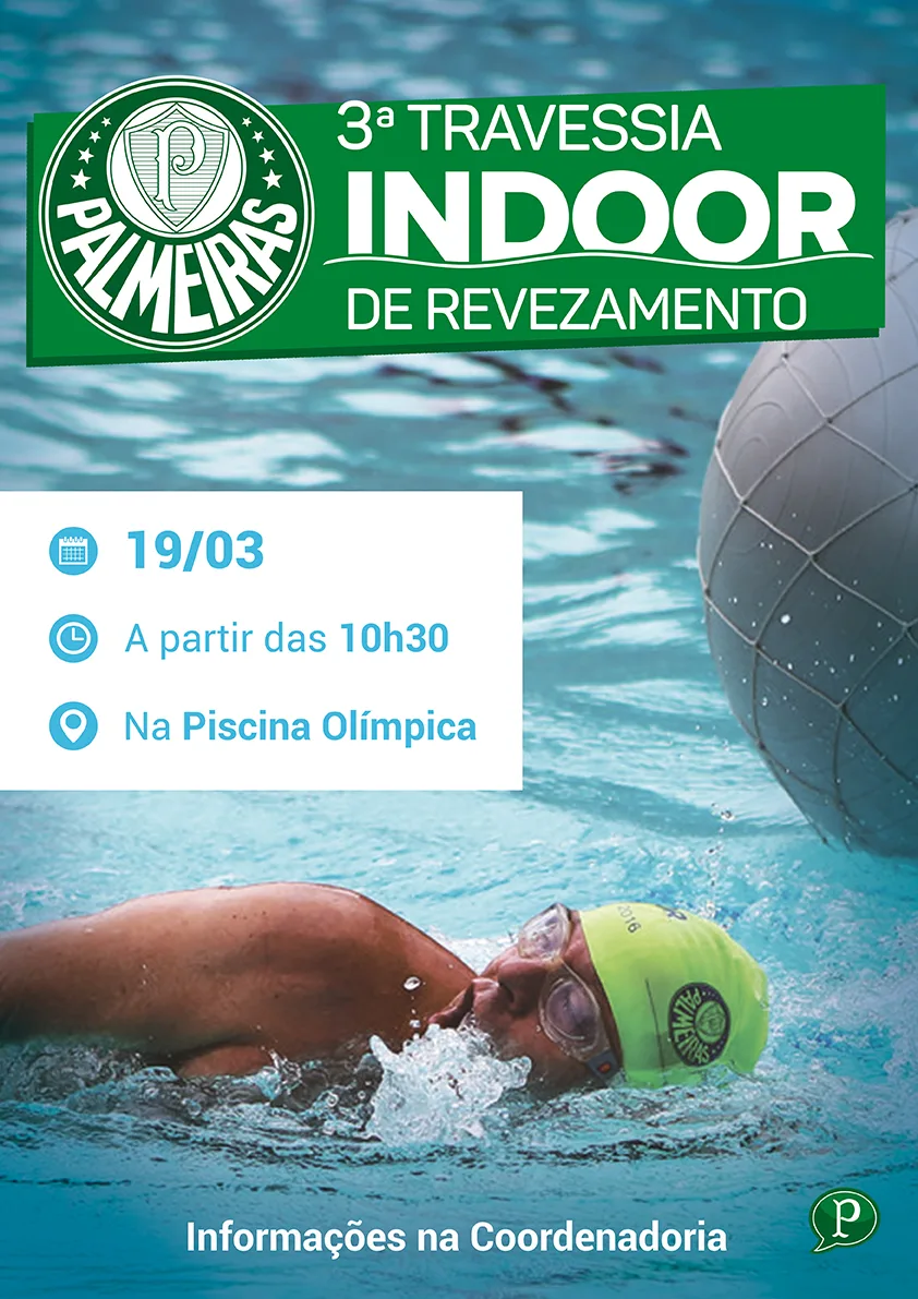 Palmeiras promove a 3ª Travessia Indoor de Revezamento na piscina olímpica