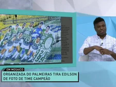 Edílson vê racismo em episódio de 'rosto pichado' em mosaico do Palmeiras