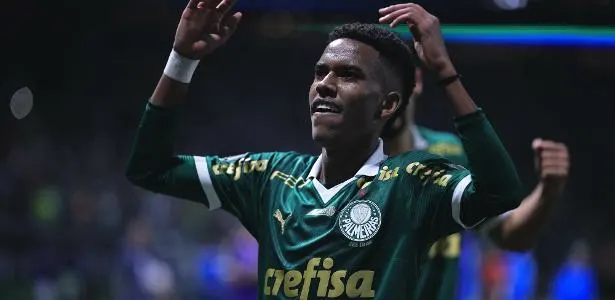 Estêvão promovido a 12º jogador no Palmeiras aos 17 anos de idade