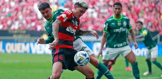 Transmissão e horário do jogo Palmeiras x Flamengo no Brasileirão.