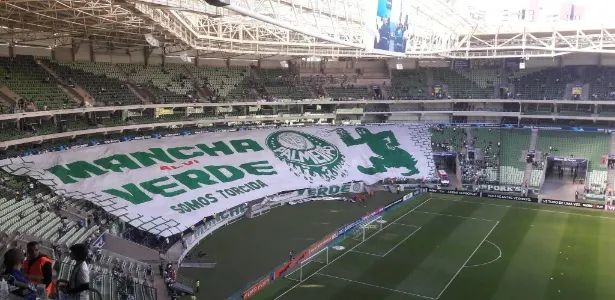 Palmeiras terá mosaico gigante e faixas em todo estádio na Libertadores