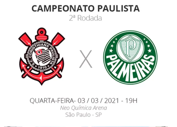 Corinthians x Palmeiras: veja onde assistir, escalações, desfalques e arbitragem