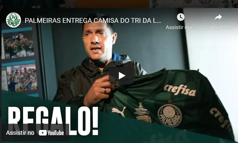 VÍDEO: PALMEIRAS ENTREGA CAMISA DO TRI DA LIBERTA AO MUSEU DA CONMEBOL