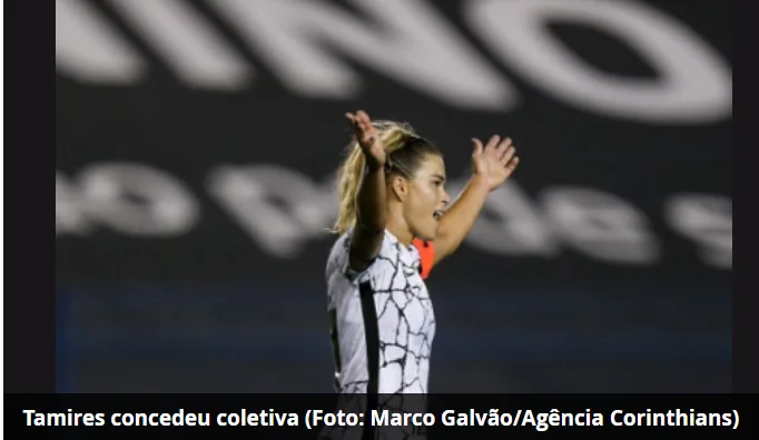 Tamires minimiza vantagem do Corinthians na final do Brasileirão Feminino: 'Ficou para trás'