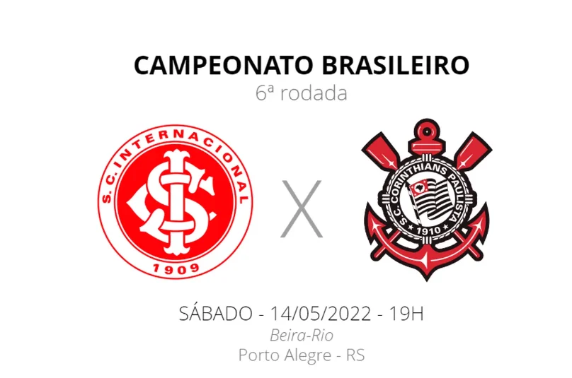 Palpite para Internacional x Corinthians no Campeonato Brasileiro em 19/6/2024