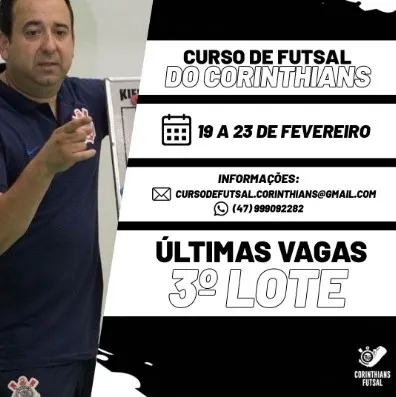 Últimos ingressos do 3º lote do Curso de Futsal do Corinthians estão à venda