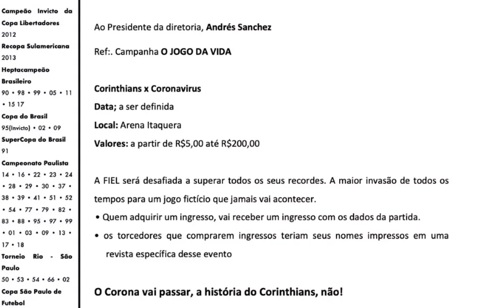 [COMENTE] Corinthians estuda salvar os cofres vendendo ingresso para jogo da vida