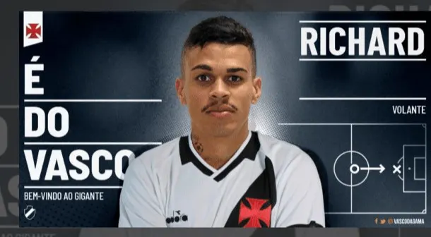 Vasco anuncia a contratação de Richard, ex-Corinthians