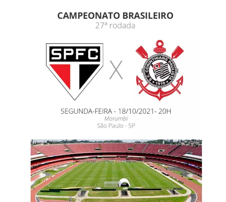 São Paulo x Corinthians: veja onde assistir, escalações, desfalques e arbitragem