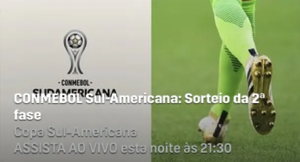 DAZN mostra hoje sorteio da Sul-Americana no Facebook e no Youtube