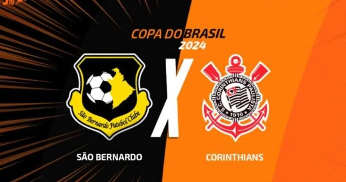 Transmissão, escalações e arbitragem de São Bernardo x Corinthians pela Copa do Brasil.