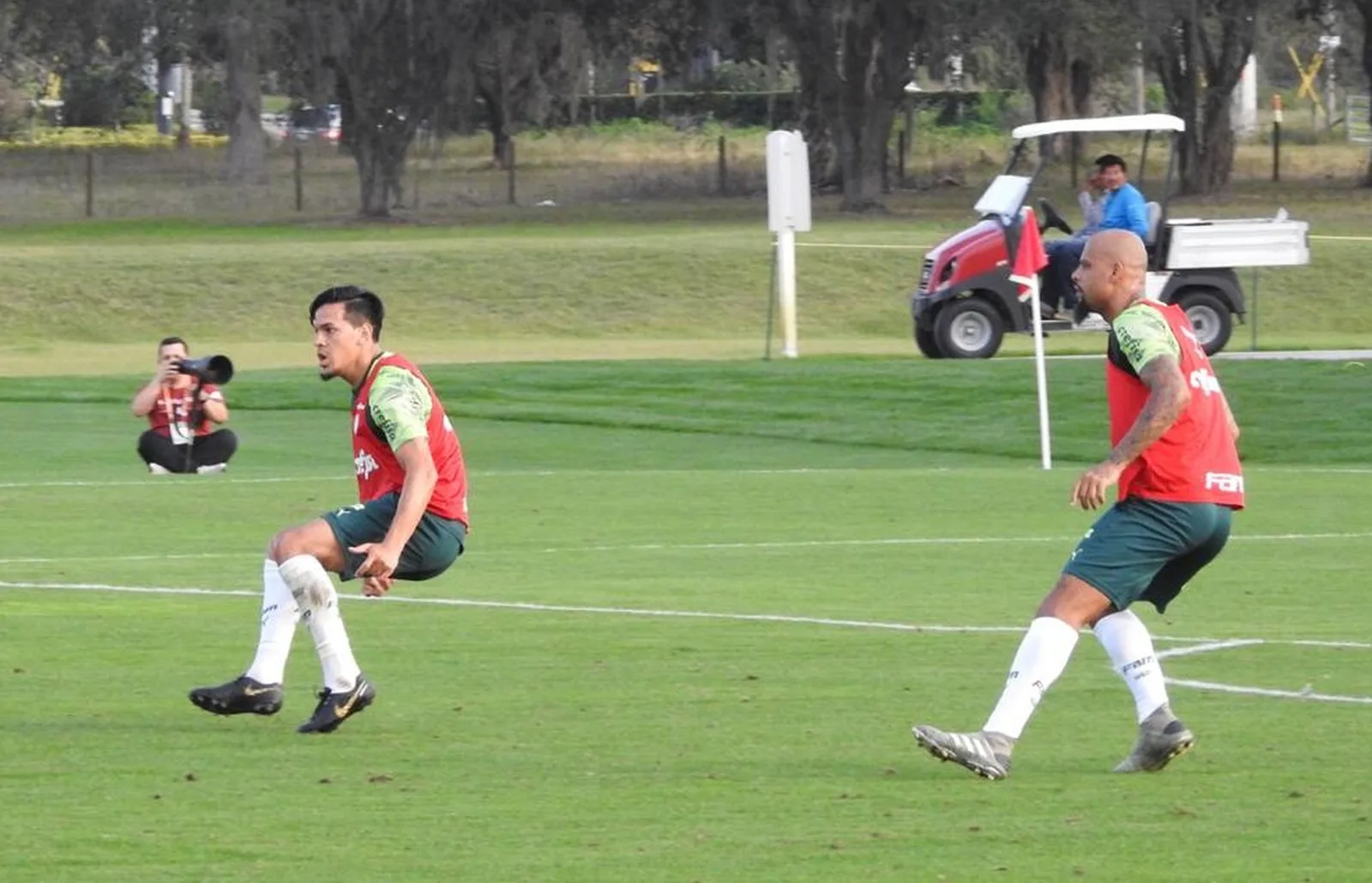 Com Felipe Melo na zaga, Palmeiras finaliza primeiro treino na Florida; veja como foi