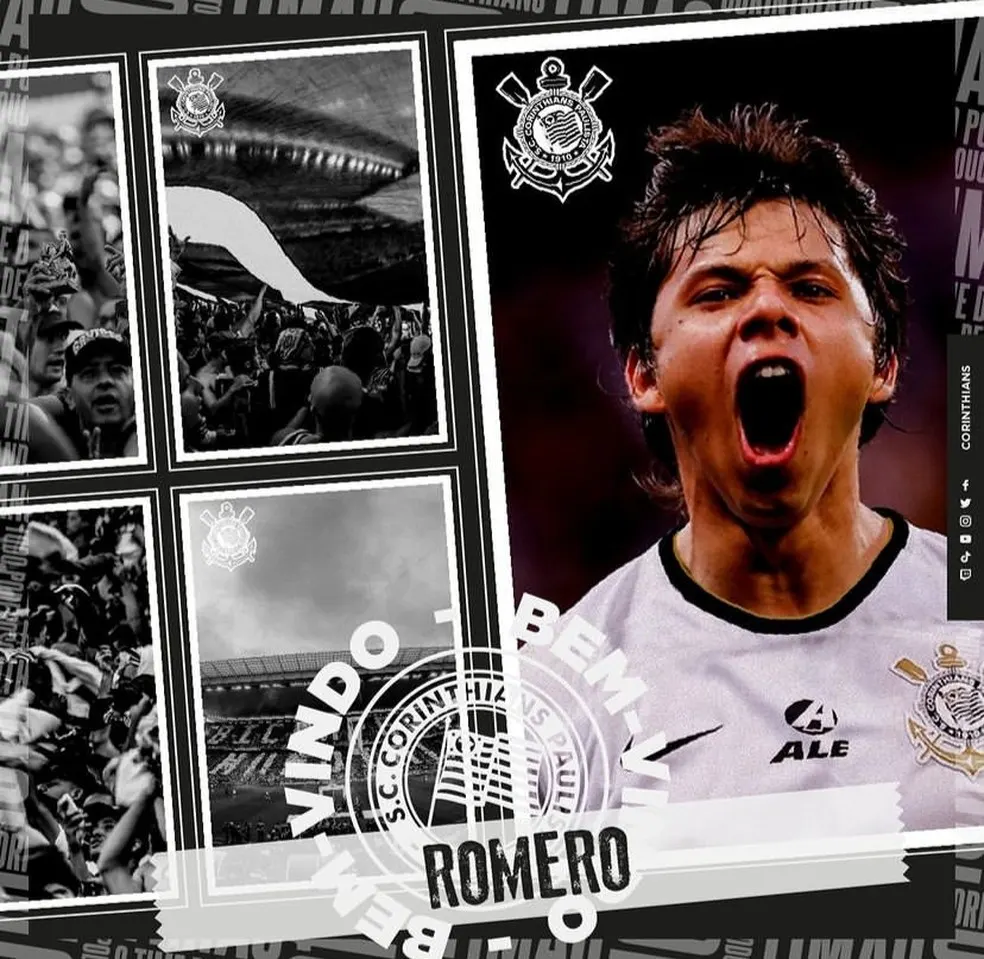 Corinthians anuncia a contratação de Romero com 