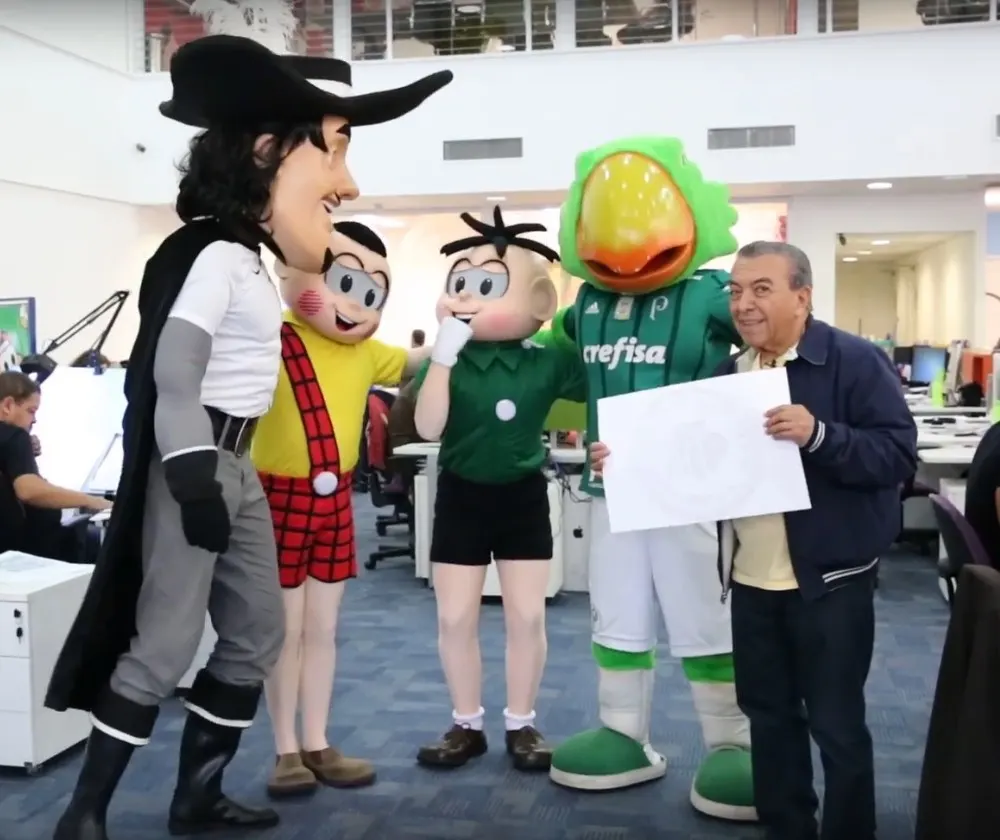  Vídeo: mascotes se unem à Turma da Mônica por paz em Corinthians x Palmeiras