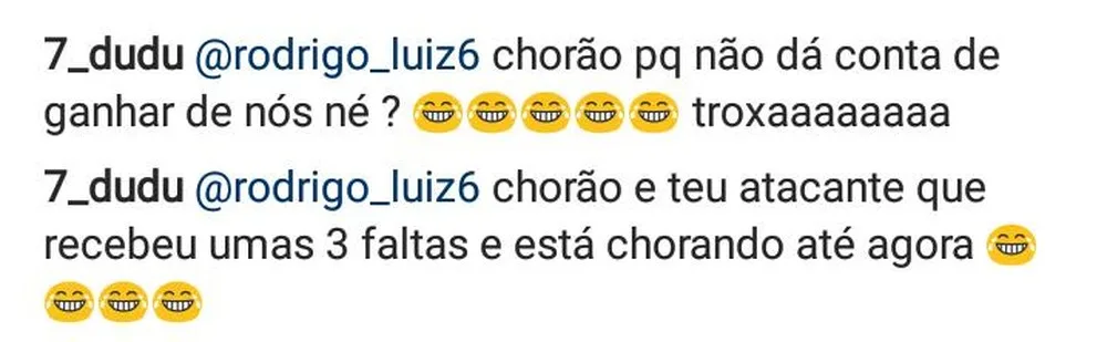  Dudu responde a torcedor do Fla em rede social e insinua que Guerrero é 